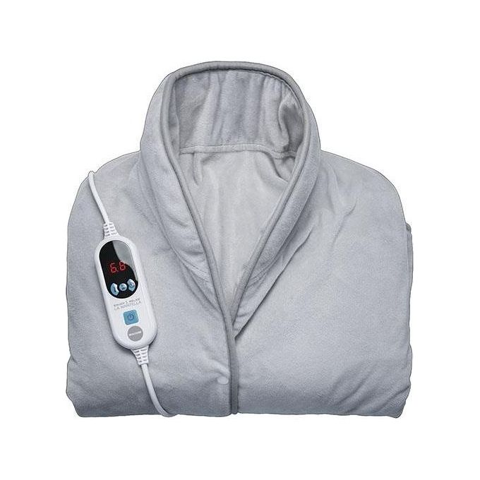 Macom 936 Coperta elettrica 100 W 6 livelli di temperatura con spegnimento automatico e telecomando digitale colore Grigio