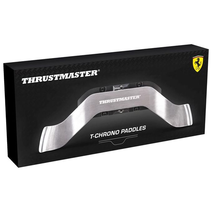 Thrustmaster 4060203 T-Chrono Paddles SF1000 Edition Leve del Cambio in Alluminio con Sistema Push-Pull e Switch a Contatti Argentati Placcati Oro colore Argento