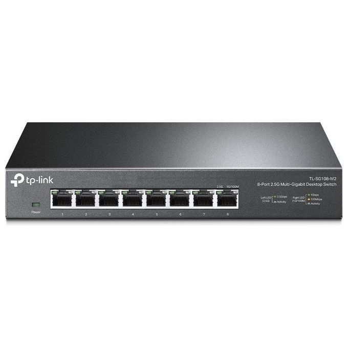 TP-Link TL-SG108-M2 Switch Desktop 8 Porte 2.5G Ethernet Non Gestito 40 Gbit-s Fanless colore Nero