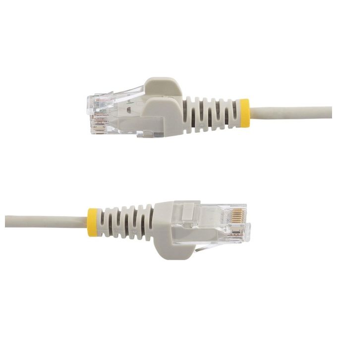 StarTech.com Cavo di Rete Ethernet Snagless CAT6 da 2,5mt Cavo Patch Antigroviglio Slim RJ45 Grigio