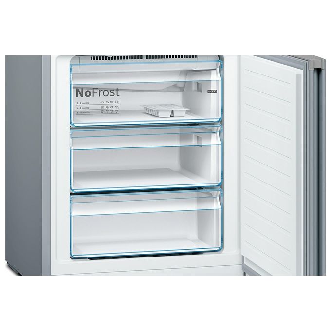 Bosch KGN49XLEA Serie 4 - Frigorifero Combinato 438 L, 203 cm, Classe E, 40 dB, No Frost, VitaFresh, Inox