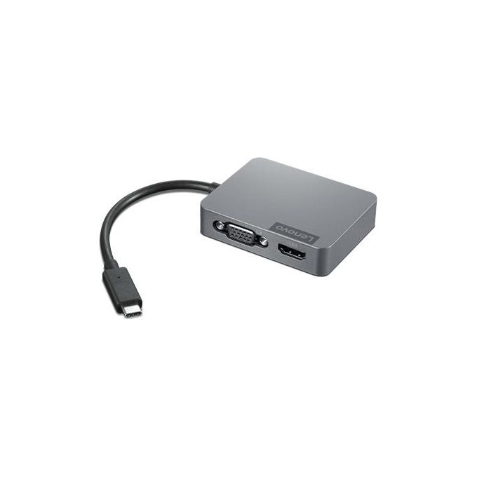 Lenovo 4X91A30366 Replicatore di Porte e Docking Station USB 2.0 Type-C 4K Ultra HD HDMI VGA RJ-45 colore Grigio