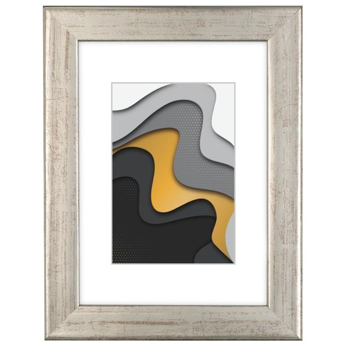 Hama 00175856 Vigo Cornice per foto singola in legno FSC 40x50 cm vetro trasparente con supporto colore Argento