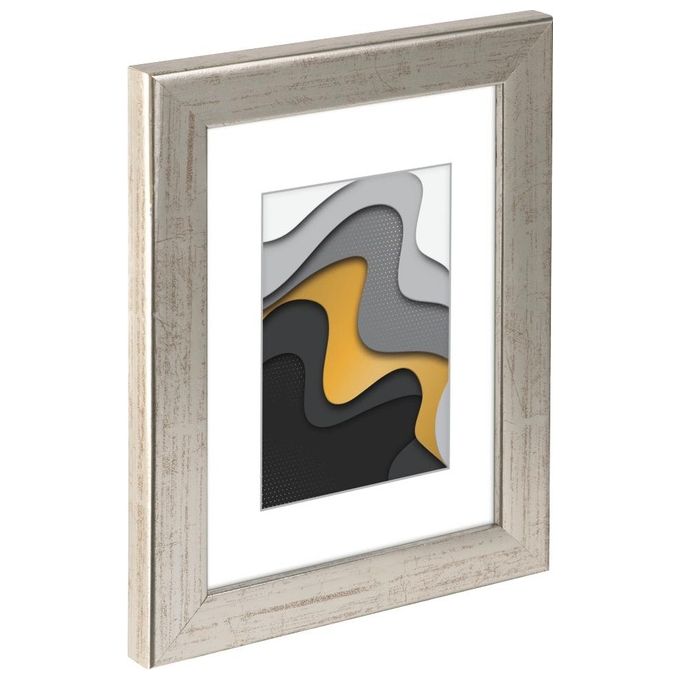 Hama 00175856 Vigo Cornice per foto singola in legno FSC 40x50 cm vetro trasparente con supporto colore Argento