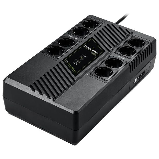 Tecnoware FGCERAPLS1002SCH Era Plus Strip 1000 Gruppo di Continuita' UPS Line Interactive 1000 VA 700 W AVR 8 Prese Schuko colore Nero