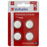 Verbatim CR2032 Batterie Litio 3V Mono Splituso Argento - Confezione da 4 - 20mm x 3.2mm