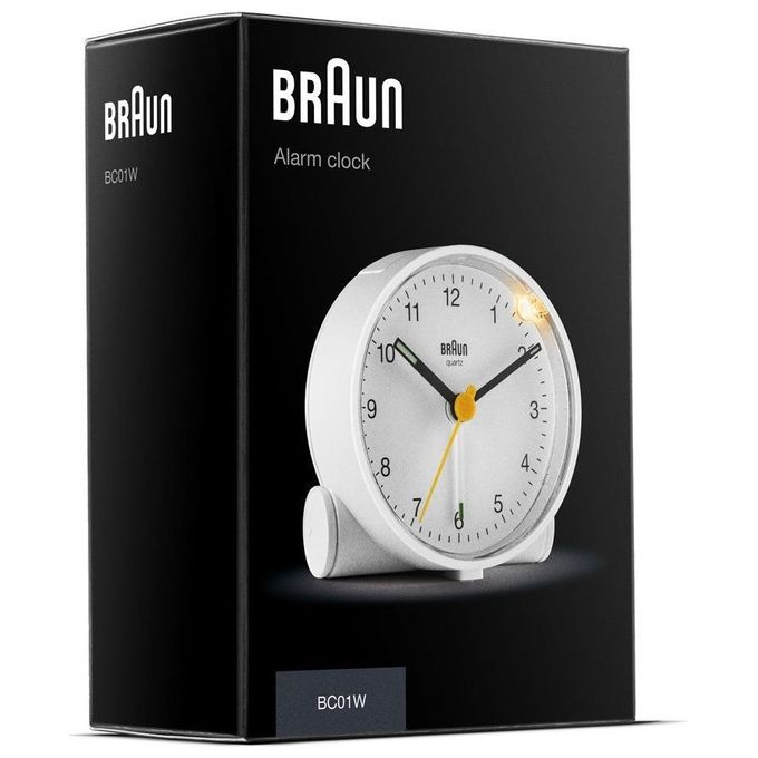 Braun BC 01 W Sveglia al Quarzo Bianco