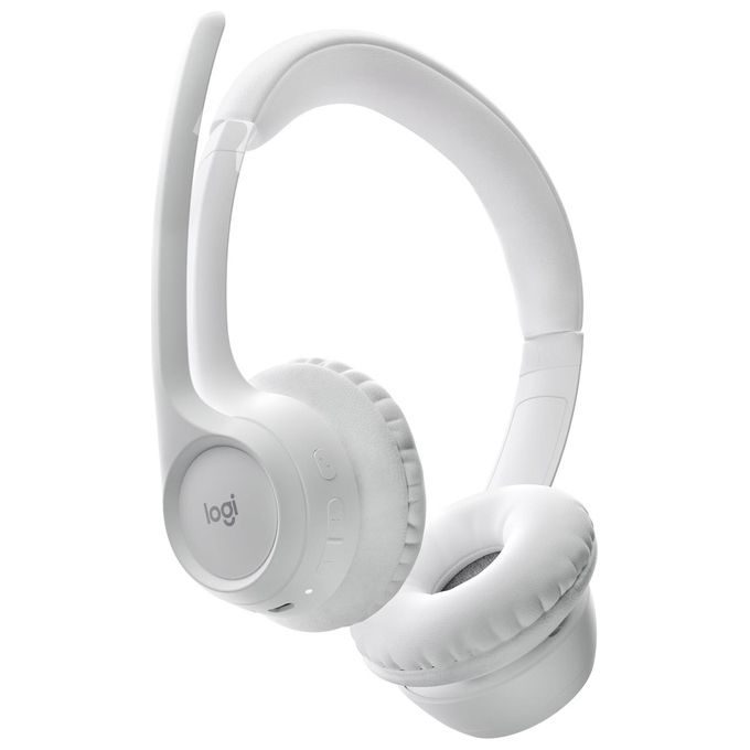 Logitech 981-001417 Zone 300 Cuffie a Padiglione Wireless Bluetooth 5.3 Microfono Cancellazione Rumore 20 ore autonomia colore Bianco