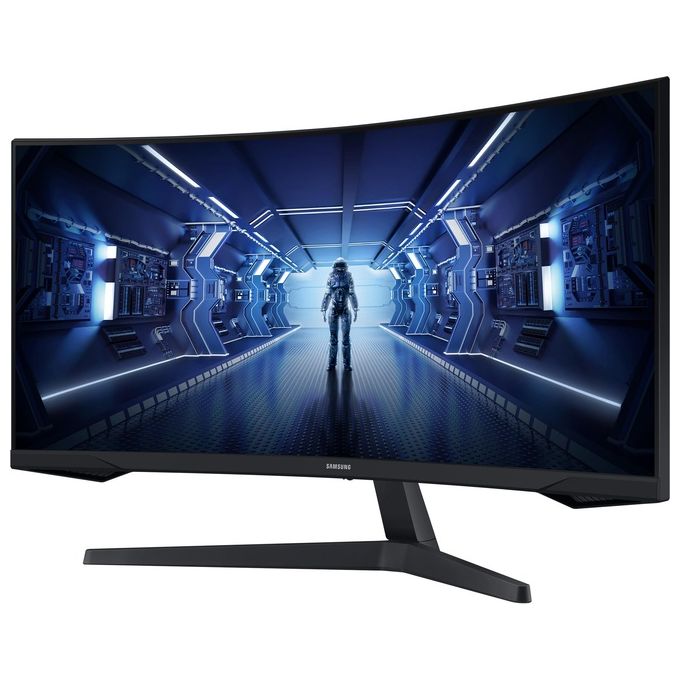 Samsung LC34G55TWWPXEN Odyssey G5 Monitor Gaming Curvo 34'' Ultra WQHD 3440x1440 VA 165 Hz 1 ms FreeSync Premium HDR10 colore Nero
