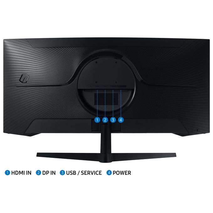 Samsung LC34G55TWWPXEN Odyssey G5 Monitor Gaming Curvo 34'' Ultra WQHD 3440x1440 VA 165 Hz 1 ms FreeSync Premium HDR10 colore Nero