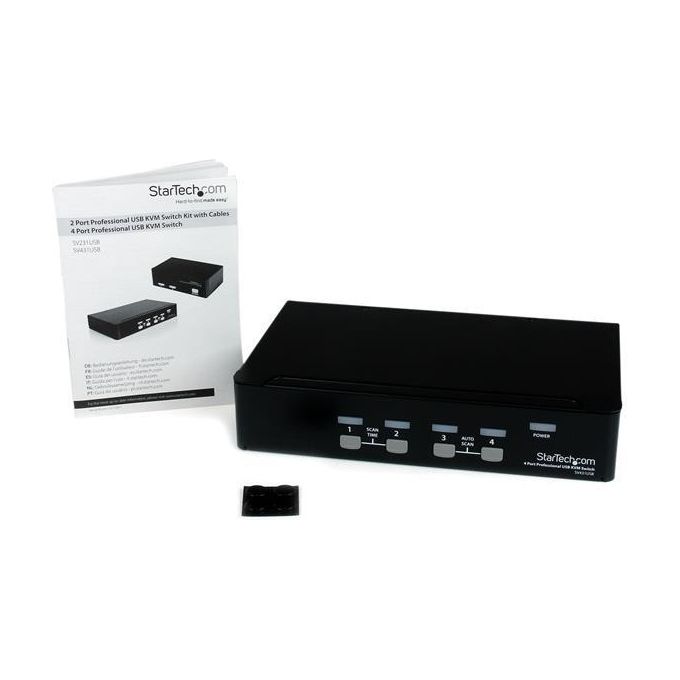 StarTech.com Switch Kvm Professionale Vga Usb A 4 Porte Con Hub