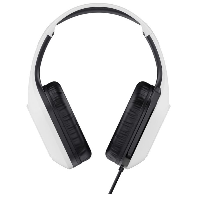 Trust Gaming GXT 415W Zirox Cuffie Gaming Leggere con Driver da 50 mm per PC, Xbox, PS4, PS5, Switch, Mobile, Jack Audio 3.5 mm, Cavo 2m, Cuffie con Microfono Over-Ear - Bianco