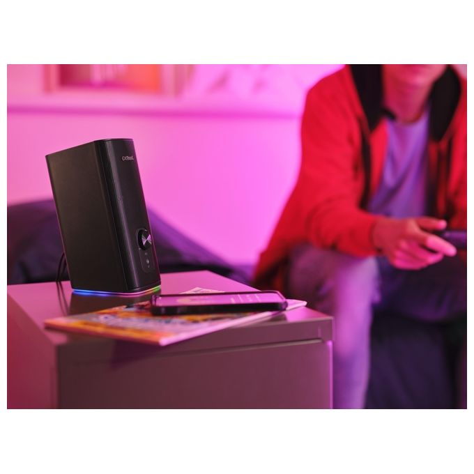 Trust GXT 612 CETIC Set Altoparlanti PC 2.0 Bluetooth 18W Illuminazione RGB colore Nero