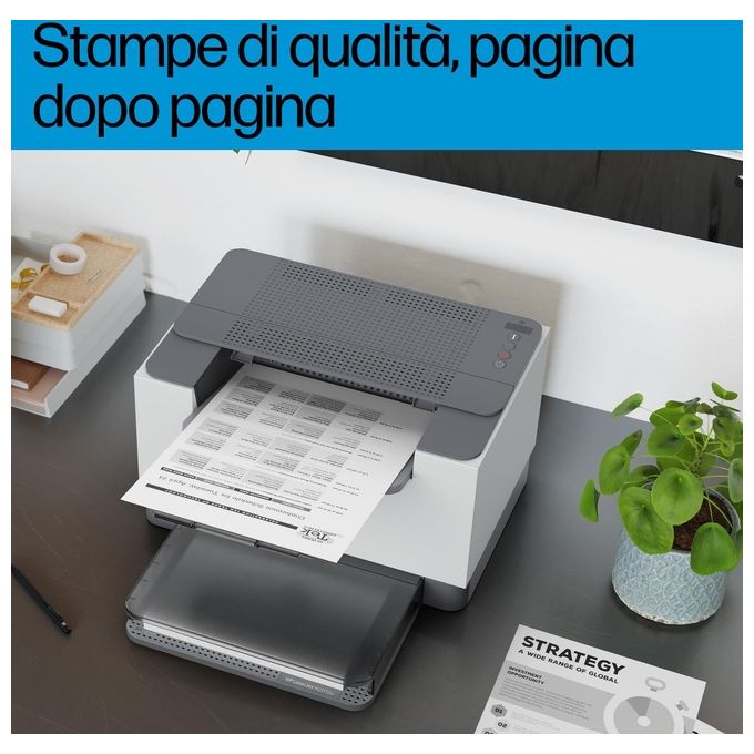 HP 8J9K9F#B19 LaserJet M207dw Stampante Laser Monocromatica A4 Fronte Retro Automatica 27 ppm Wi-Fi Ethernet USB colore Grigio