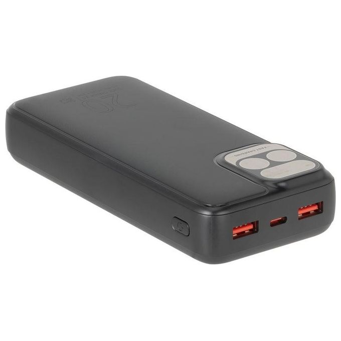 RivaCase VA2521 RivaPower Powerbank 20000 mAh con Display LCD 20W PD QC 3.0 colore Nero