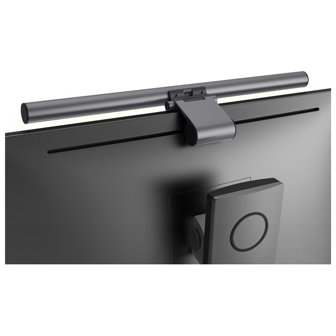Trust 25483 Shyne Barra Luminosa per Monitor con Comandi Touch Regolazione Luminosita' e Temperatura Colore 3 Livelli Alluminio colore Nero