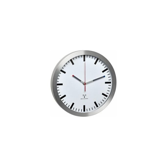 TFA-Dostmann 60.3528.02 Orologio da Parete Radiocontrollato Movimento Silenzioso Diametro 30 cm Colore Alluminio Bianco