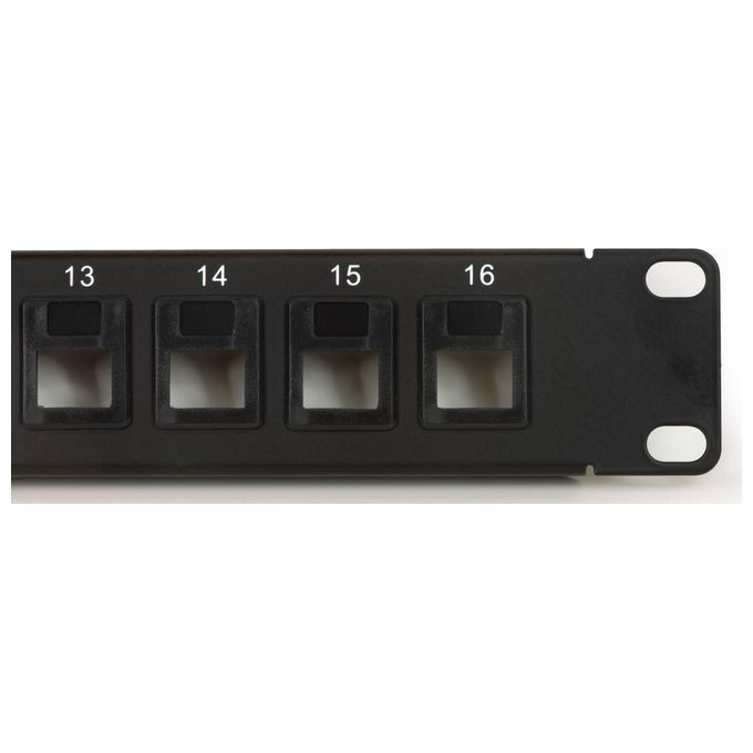 Link pannello patch vuoto colore nero 16 porte