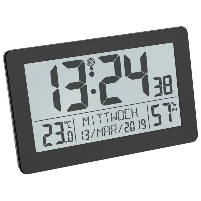 TFA Dostmann 60.2557.01 Orologio Digitale da Parete a Controllo Radio