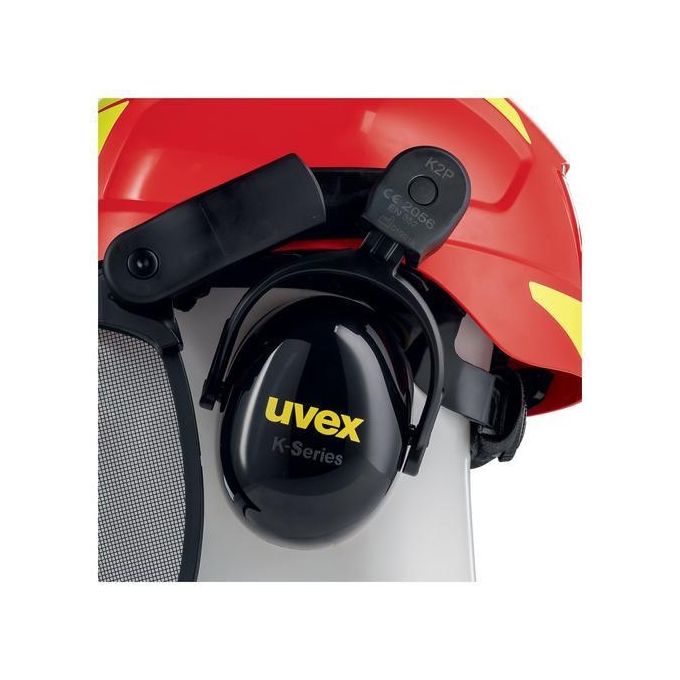 Uvex 9774238 pheos Forestry Elmetto Protettivo EN 397 ABS Ventilato 52-61 cm colore Rosso