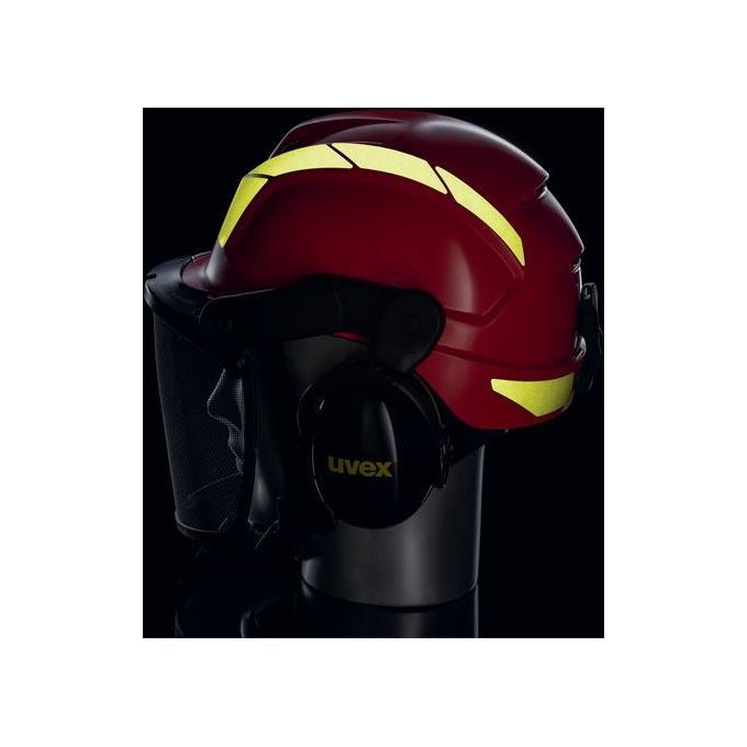 Uvex 9774238 pheos Forestry Elmetto Protettivo EN 397 ABS Ventilato 52-61 cm colore Rosso