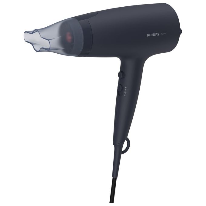 Philips BHD360-20 Serie 3000 Asciugacapelli 2100 W ThermoProtect Ionic 6 impostazioni con concentratore e diffusore colore Blu Marino