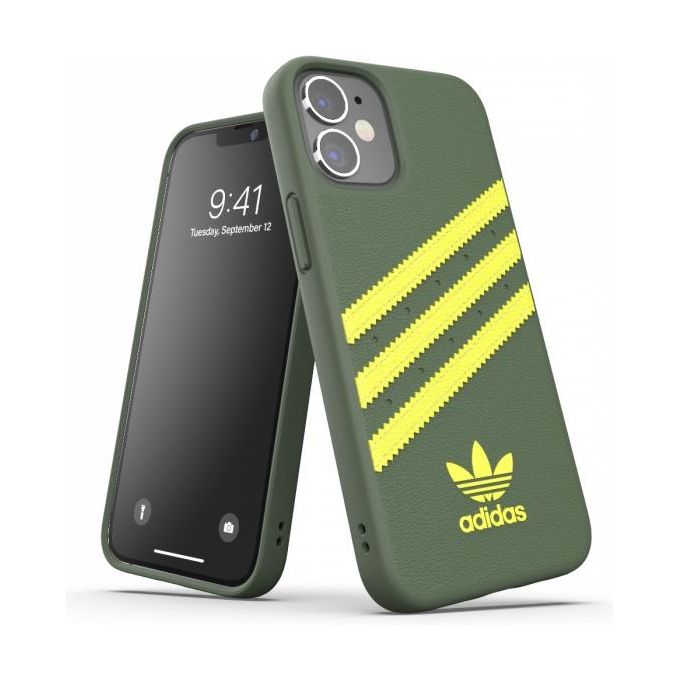 Adidas Samba Cover per iPhone 12 Mini Verde-Giallo