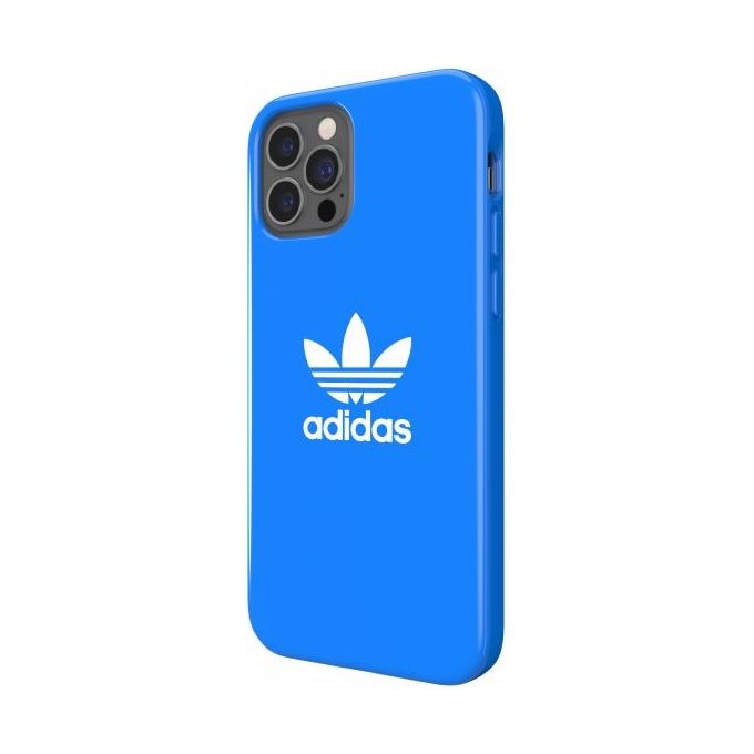 Adidas 42291 OR Snap Trefoil Cover iPhone 12 Pro Max TPU Antiurto Bordi Rialzati colore Blu