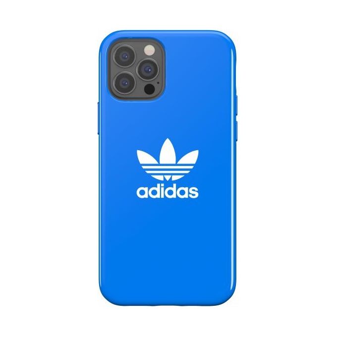 Adidas 42291 OR Snap Trefoil Cover iPhone 12 Pro Max TPU Antiurto Bordi Rialzati colore Blu