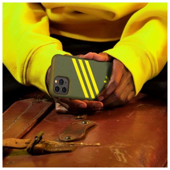 Adidas Samba Cover per iPhone 12-12 Pro Verde-Giallo