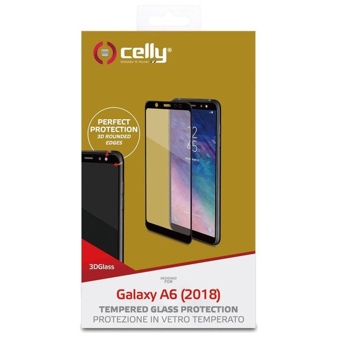 Celly 3D Glass per Samsung Galaxy A6 2018 Nero