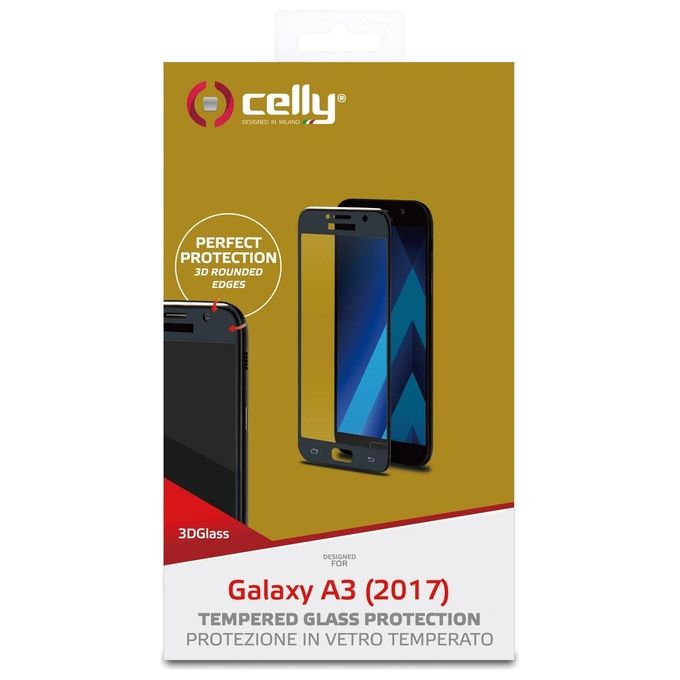 Celly 3D Glass per Samsung Galaxy A3 2017 Nero