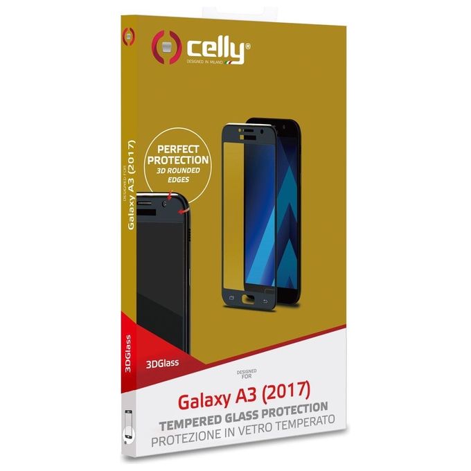 Celly 3D Glass per Samsung Galaxy A3 2017 Nero