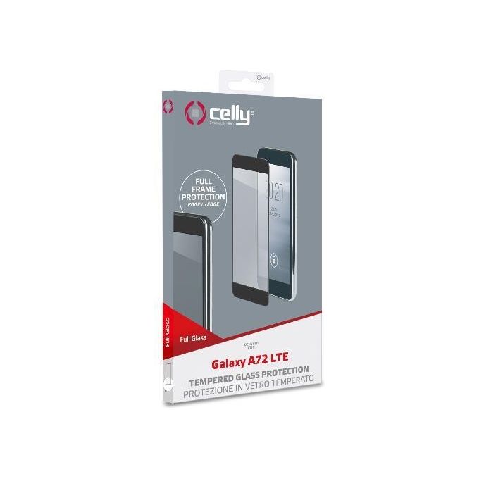 Celly Full Glass per Samsung Galaxy A72 Nero