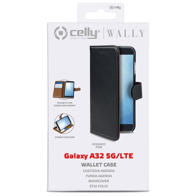 Celly Wally Case per Samsung Galaxy A32 5G Nero