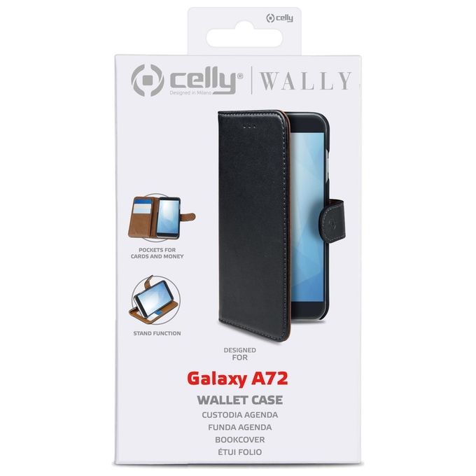 Celly Wally Case per Samsung Galaxy A72 5G Nero