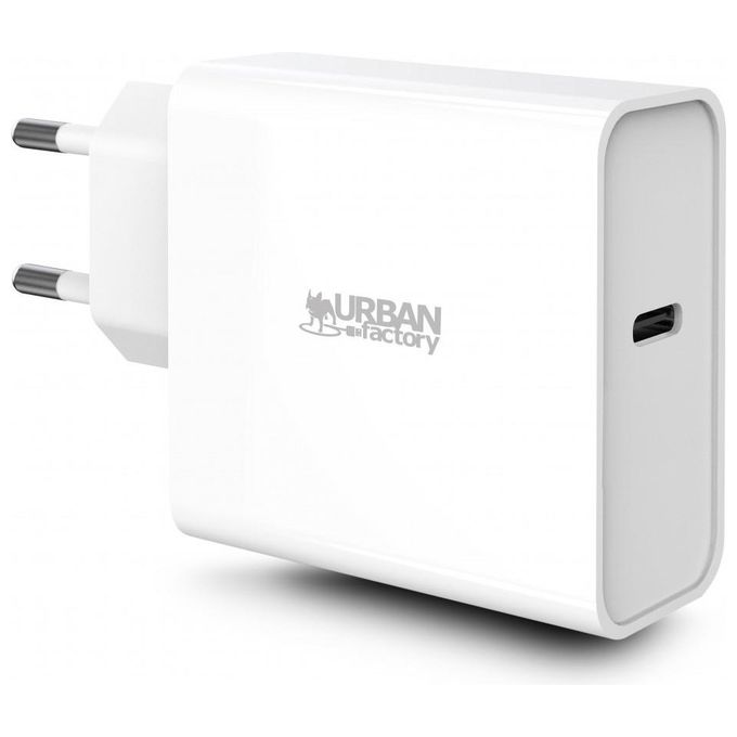 Urban Factory PSC65UF Powee Caricatore Interno Universale 65W USB Tipo C 2 m colore Bianco