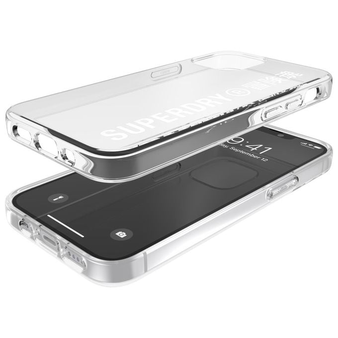 Superdry Clear Cover per iPhone 12 Mini Bianco
