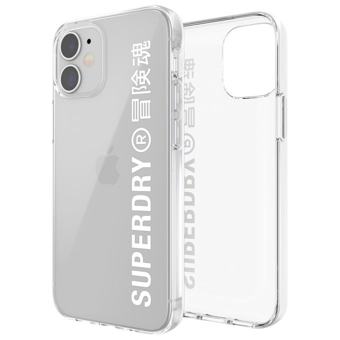 Superdry Clear Cover per iPhone 12 Mini Bianco