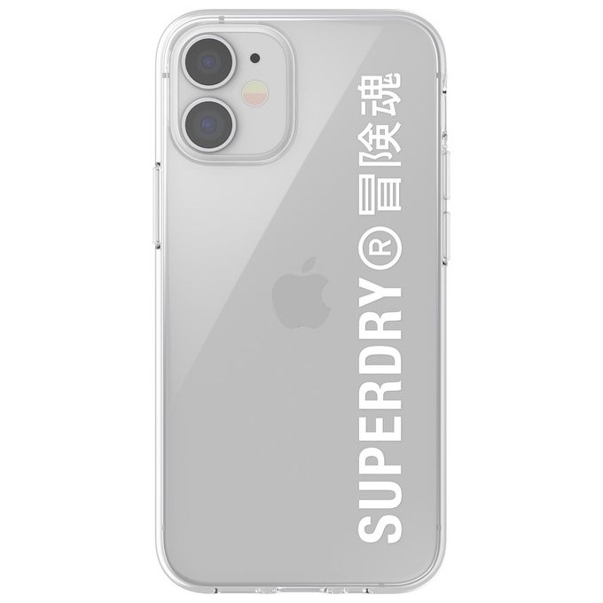 Superdry Clear Cover per iPhone 12 Mini Bianco