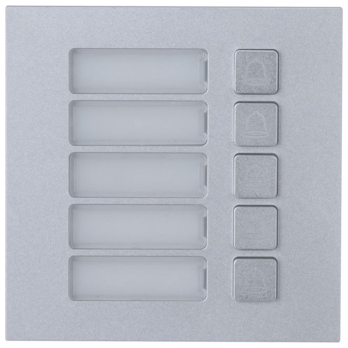 Dahua DHI-VTO4202F-MB5 Modulo 5 Pulsanti di Chiamata per Videocitofono Serie VTO4202F-X IP65 IK07 colore Argento