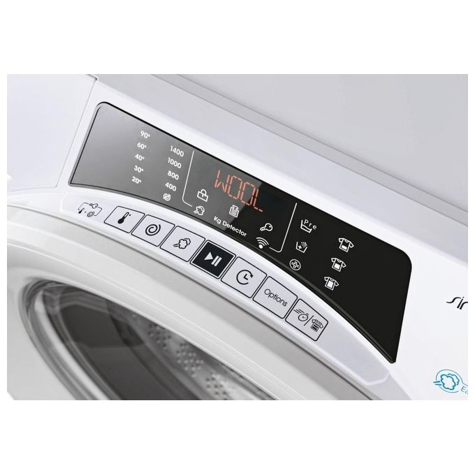 Candy RO14104DWME-1-S - Lavatrice a carica frontale 10 kg, 1400 rpm, Classe A, Vapore, Wi-Fi, (85x60x58 cm), Bianco