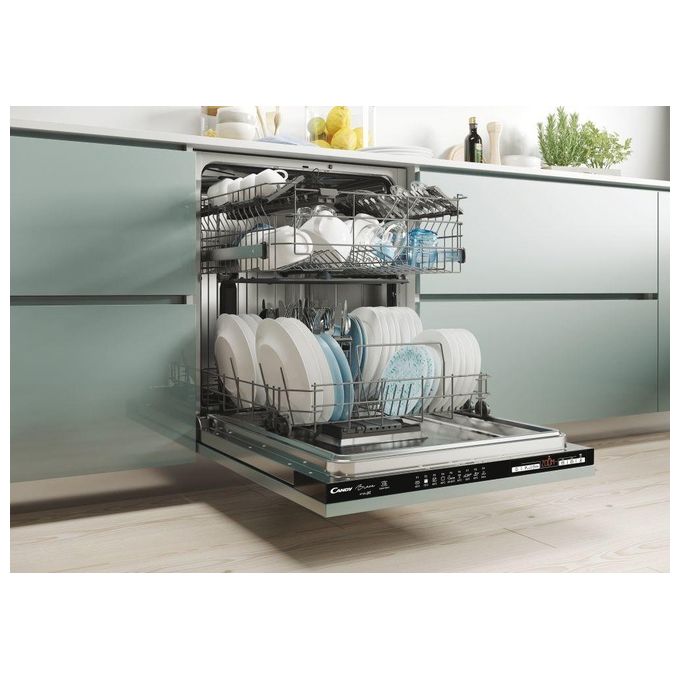Candy CDIN 4D340PB Brava Lavastoviglie Incasso Scomparsa Totale 13 Coperti Classe D 46 dB WiFi Bluetooth (82x60x55 cm) colore Grigio
