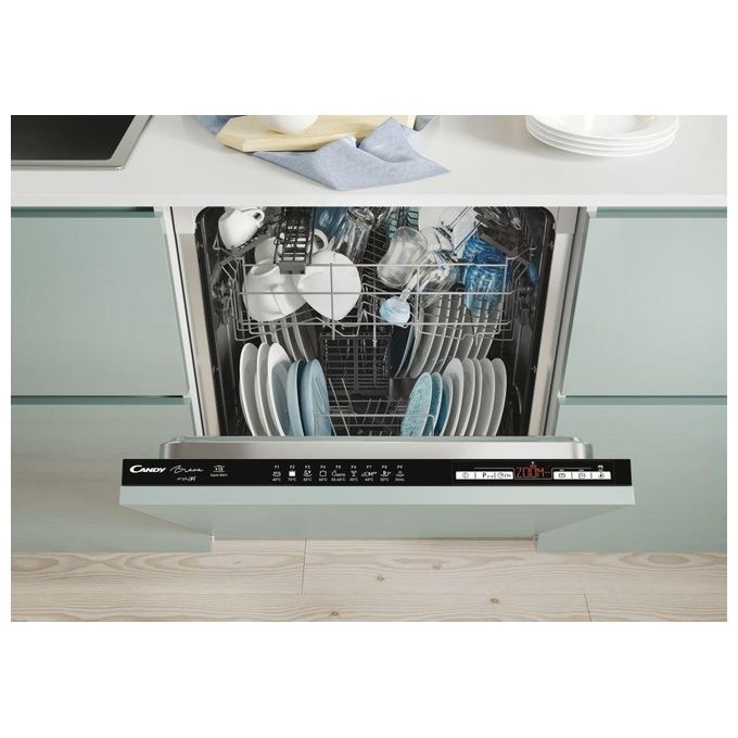 Candy CDIN 4D340PB Brava Lavastoviglie Incasso Scomparsa Totale 13 Coperti Classe D 46 dB WiFi Bluetooth (82x60x55 cm) colore Grigio