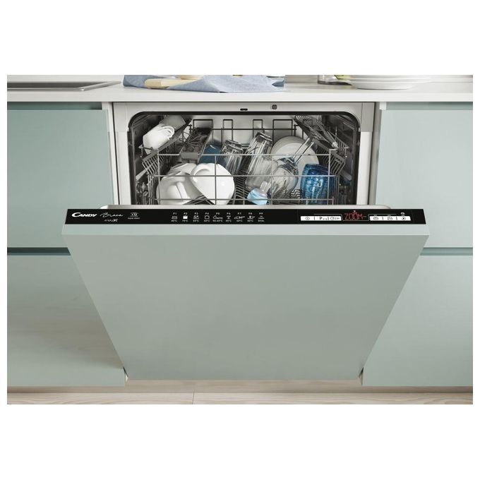 Candy CDIN 4D340PB Brava Lavastoviglie Incasso Scomparsa Totale 13 Coperti Classe D 46 dB WiFi Bluetooth (82x60x55 cm) colore Grigio