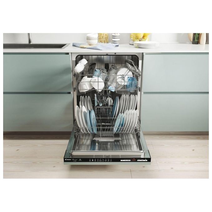 Candy CDIN 4D340PB Brava Lavastoviglie Incasso Scomparsa Totale 13 Coperti Classe D 46 dB WiFi Bluetooth (82x60x55 cm) colore Grigio
