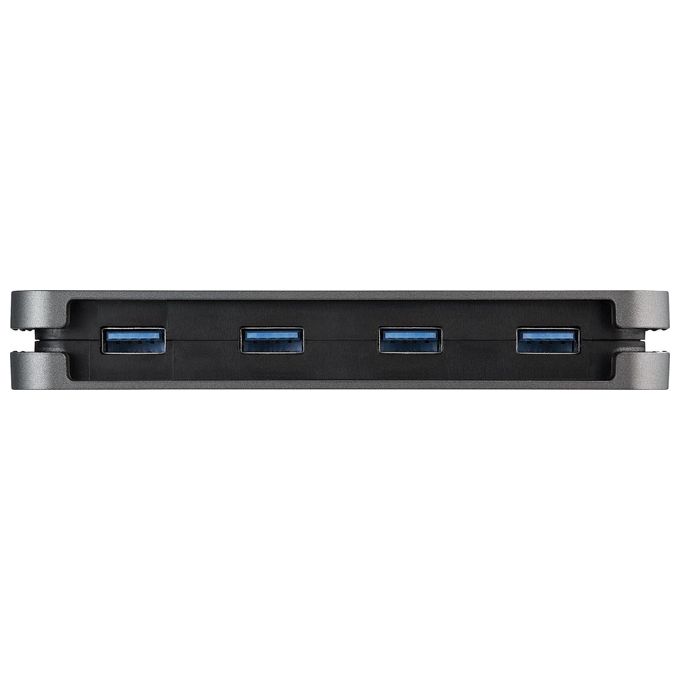 StarTech.com HB30AM4AB Hub di Interfaccia Usb 3.2 Gen 1 3.1 Gen 1 Type-A 5000Mbit-s Nero-Grigio