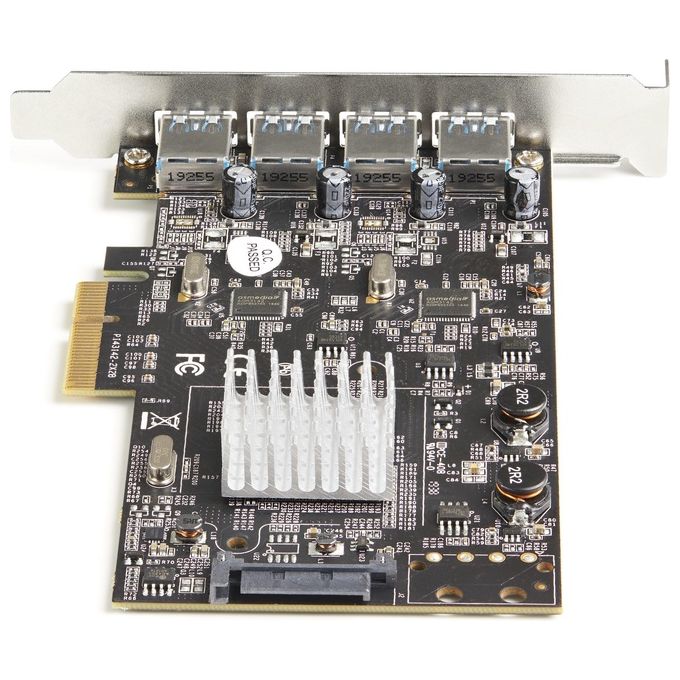 StarTech PEXUSB314A2V2 Scheda di espansione PCIe USB 3.2 Gen 2 a 4 porte USB Type-A 10Gbps con 2 controller ASMedia ASM3142 colore Nero metallico