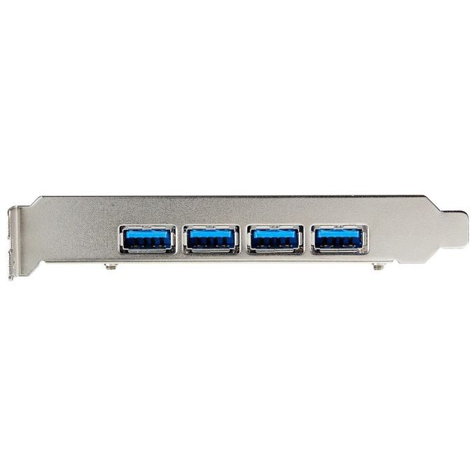 StarTech PEXUSB314A2V2 Scheda di espansione PCIe USB 3.2 Gen 2 a 4 porte USB Type-A 10Gbps con 2 controller ASMedia ASM3142 colore Nero metallico