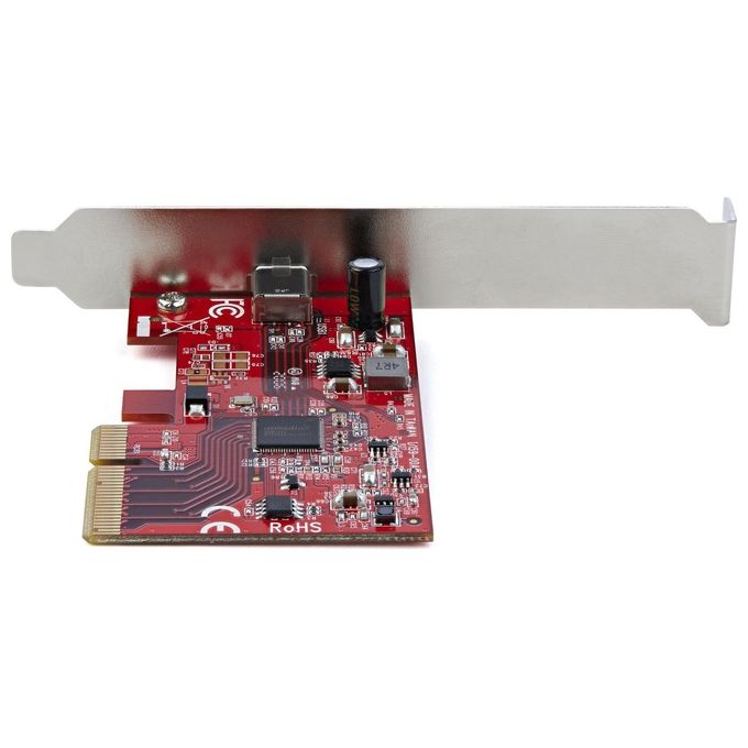StarTech.com PEXUSB321C Scheda PCIe USB 3.2 Gen 2x2 1 Porta USB-C SuperSpeed 20Gbps PCIe 3.0 x4 Host Controller colore Rosso